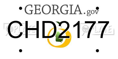 CHD2177 Georgia License Plate