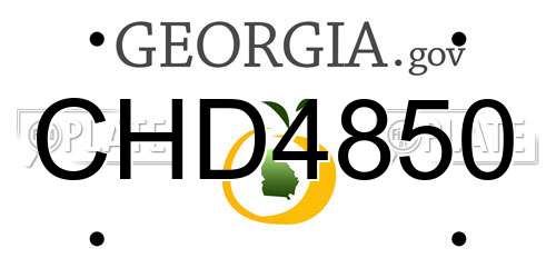 CHD4850 Georgia License Plate