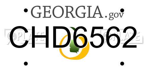 CHD6562 Georgia License Plate