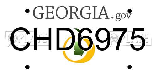 CHD6975 Georgia License Plate