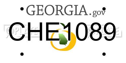 CHE1089 Georgia License Plate