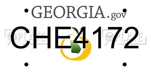 CHE4172 Georgia License Plate
