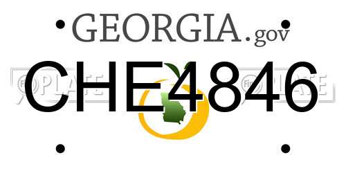 CHE4846 Georgia License Plate
