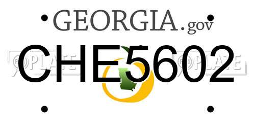 CHE5602 Georgia License Plate