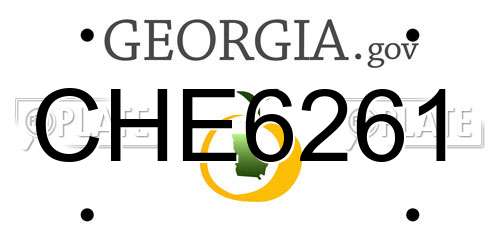 CHE6261 Georgia License Plate