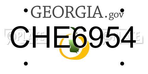 CHE6954 Georgia License Plate