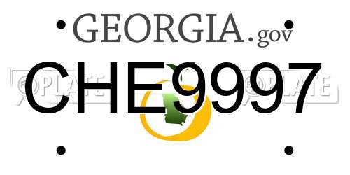 CHE9997 Georgia License Plate