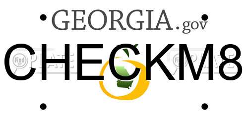 CHECKM8 Georgia License Plate