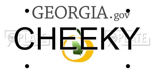 CHEEKY Georgia License Plate