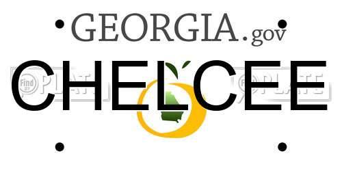 CHELCEE Georgia License Plate