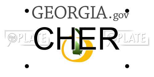 CHER Georgia License Plate