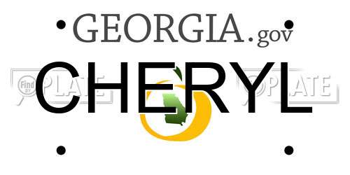 CHERYL Georgia License Plate