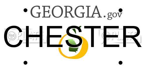 CHESTER Georgia License Plate
