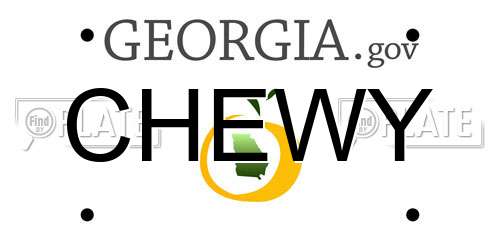 CHEWY Georgia License Plate