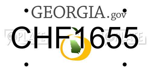CHF1655 Georgia License Plate
