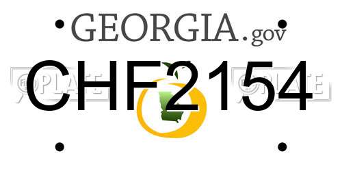 CHF2154 Georgia License Plate
