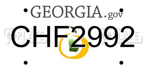 CHF2992 Georgia License Plate