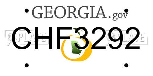 CHF3292 Georgia License Plate