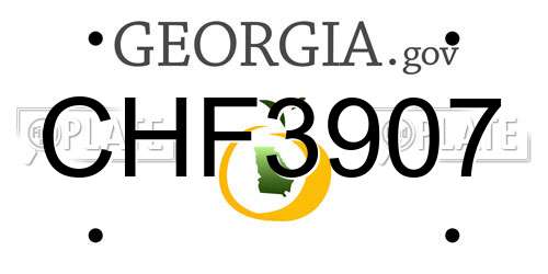 CHF3907 Georgia License Plate