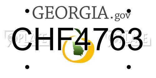 CHF4763 Georgia License Plate