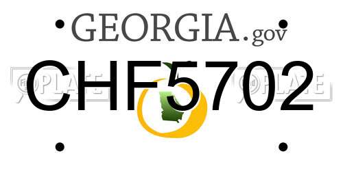 CHF5702 Georgia License Plate