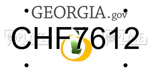 CHF7612 Georgia License Plate