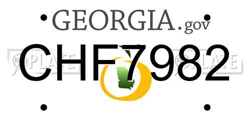 CHF7982 Georgia License Plate