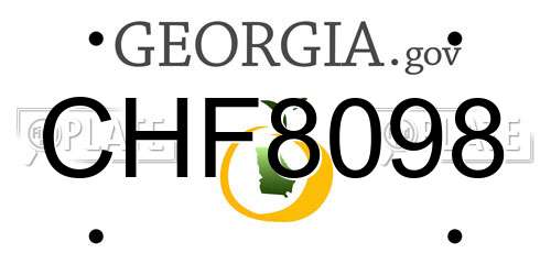 CHF8098 Georgia License Plate
