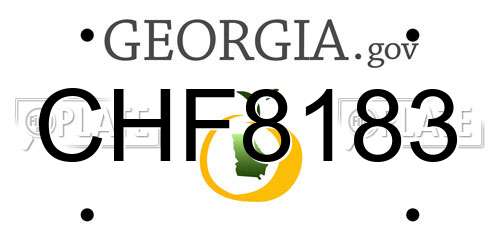 CHF8183 Georgia License Plate