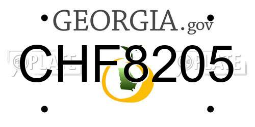 CHF8205 Georgia License Plate