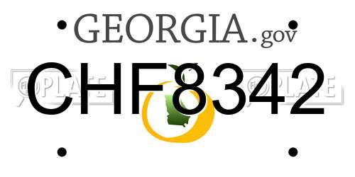 CHF8342 Georgia License Plate
