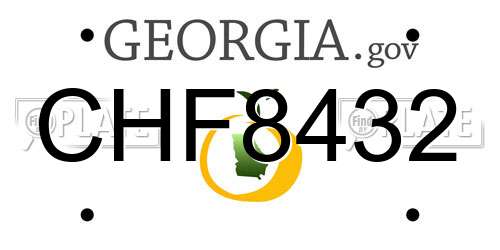 CHF8432 Georgia License Plate