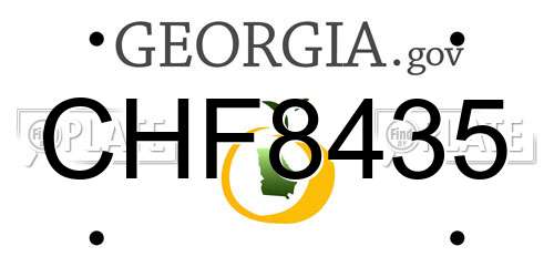 CHF8435 Georgia License Plate