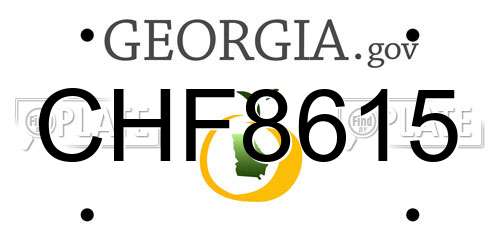 CHF8615 Georgia License Plate