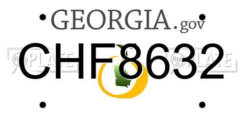 CHF8632 Georgia License Plate