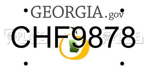 CHF9878 Georgia License Plate