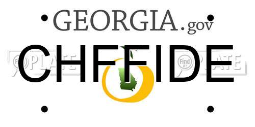 CHFFIDE Georgia License Plate
