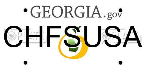CHFSUSA Georgia License Plate