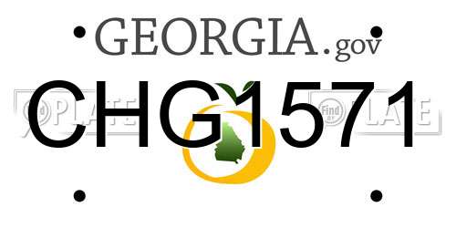 CHG1571 Georgia License Plate