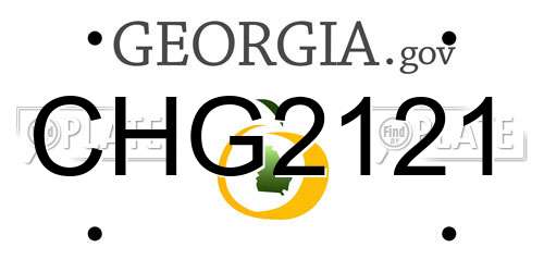CHG2121 Georgia License Plate