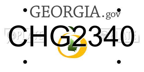 CHG2340 Georgia License Plate