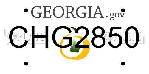 CHG2850 Georgia License Plate
