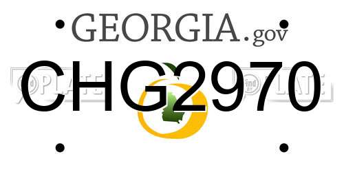 CHG2970 Georgia License Plate