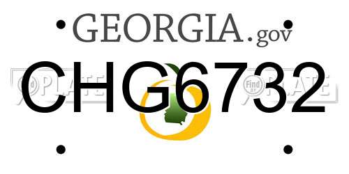 CHG6732 Georgia License Plate