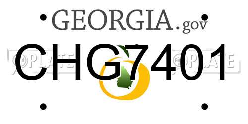 CHG7401 Georgia License Plate