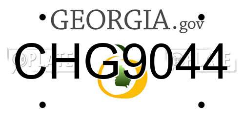 CHG9044 Georgia License Plate