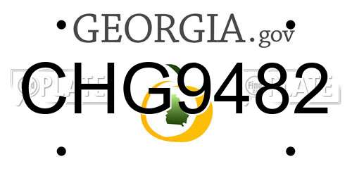 CHG9482 Georgia License Plate