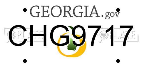 CHG9717 Georgia License Plate