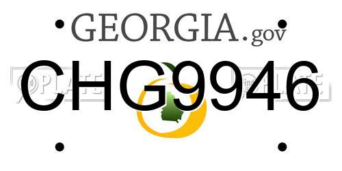 CHG9946 Georgia License Plate
