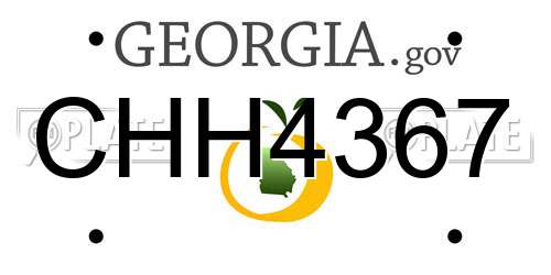CHH4367 Georgia License Plate